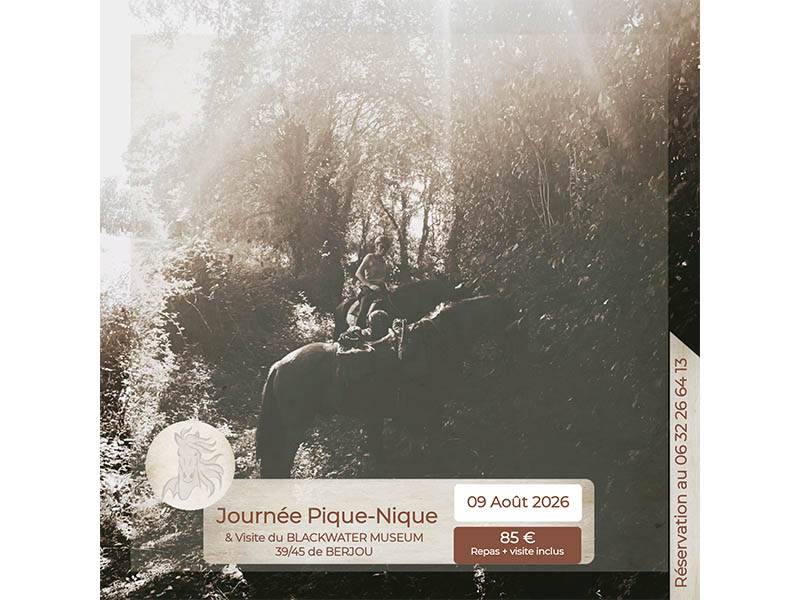 Journée pique-nique à cheval + visite musée