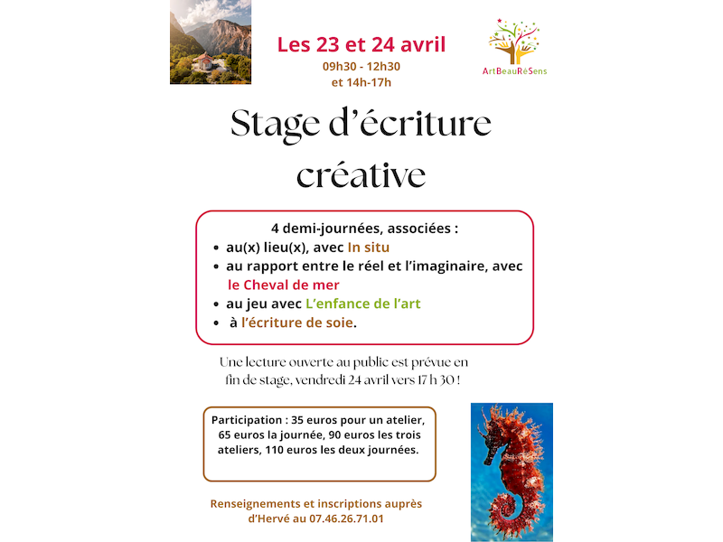 Stage d'écriture créative