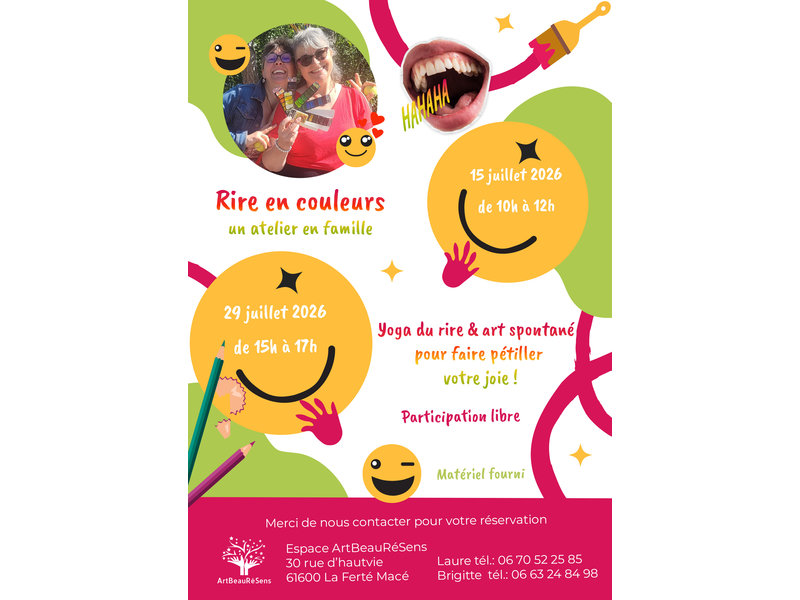 Rire en couleurs - atelier créatif en famille