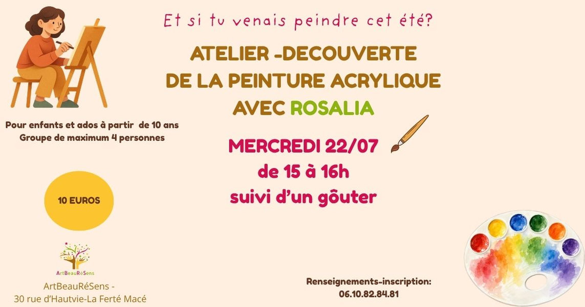 Atelier peinture acrylique pour les jeunes