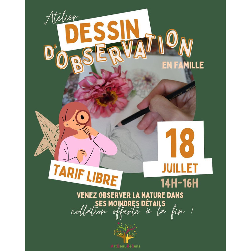 Initation au dessin d'observation en famille